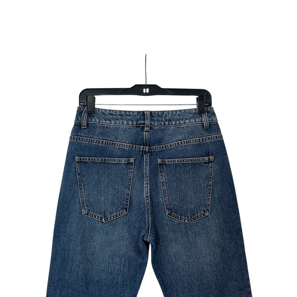 $395 CO Blue Japanese Denim Flare Jeans Size 6 - Picture 5 of 9